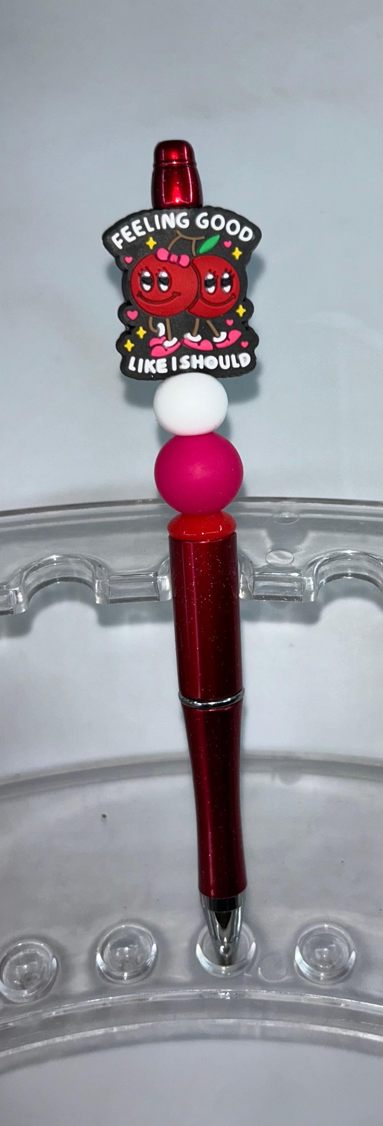 Feeling Good Like I Should Cherries Red Pen