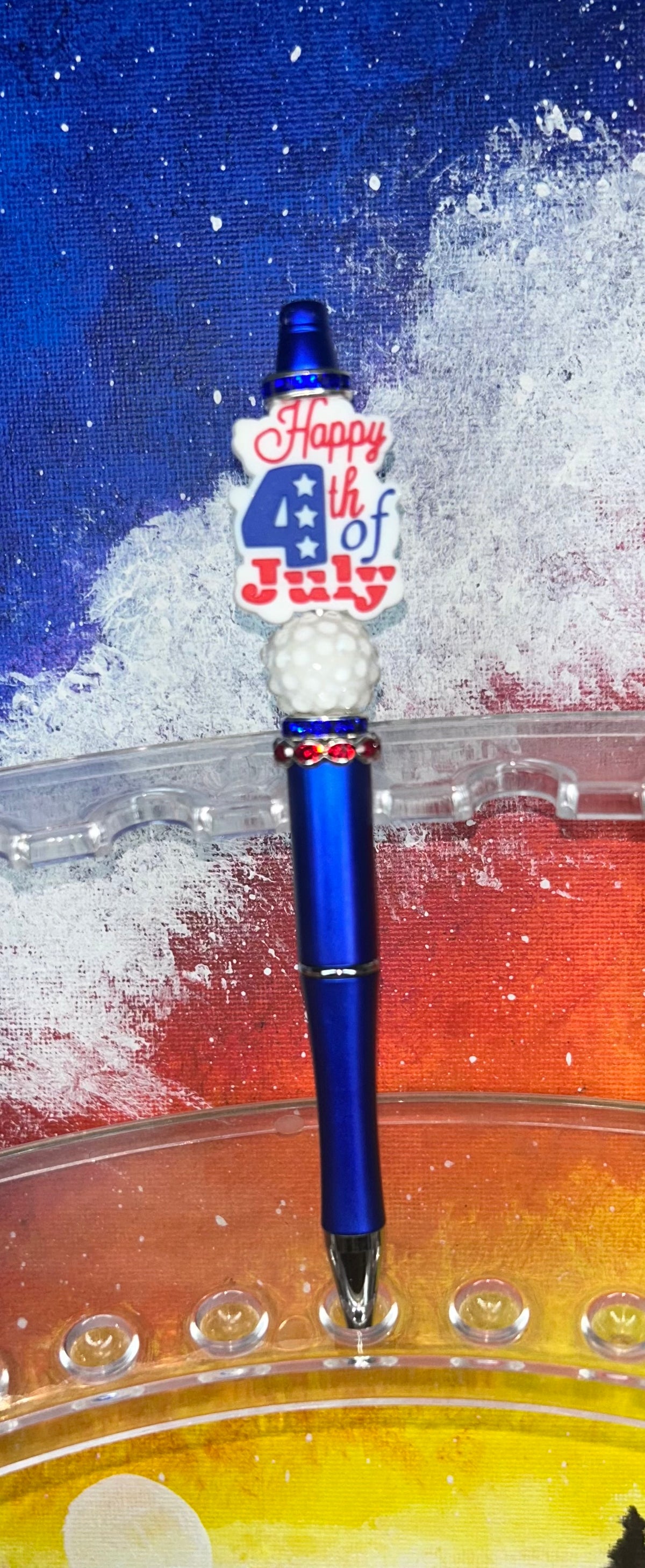 4th Of July Royal Blue Pen
