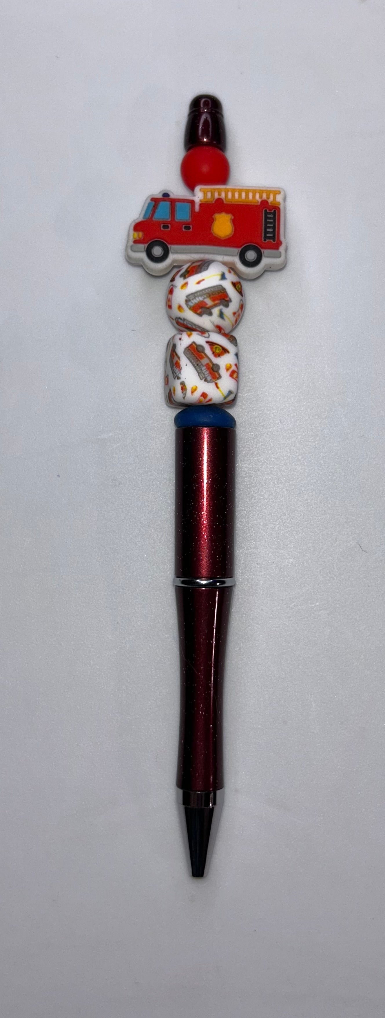 Fire Truck Burgandy Pen