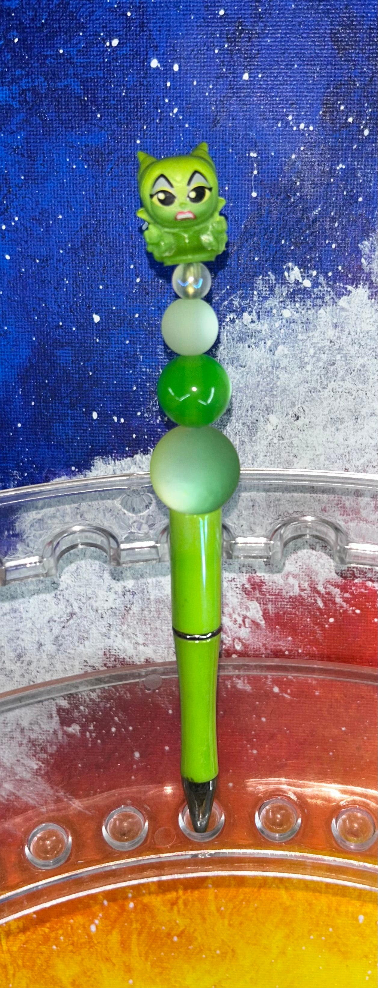 Maleficent Small Doorable Neon Green Pen