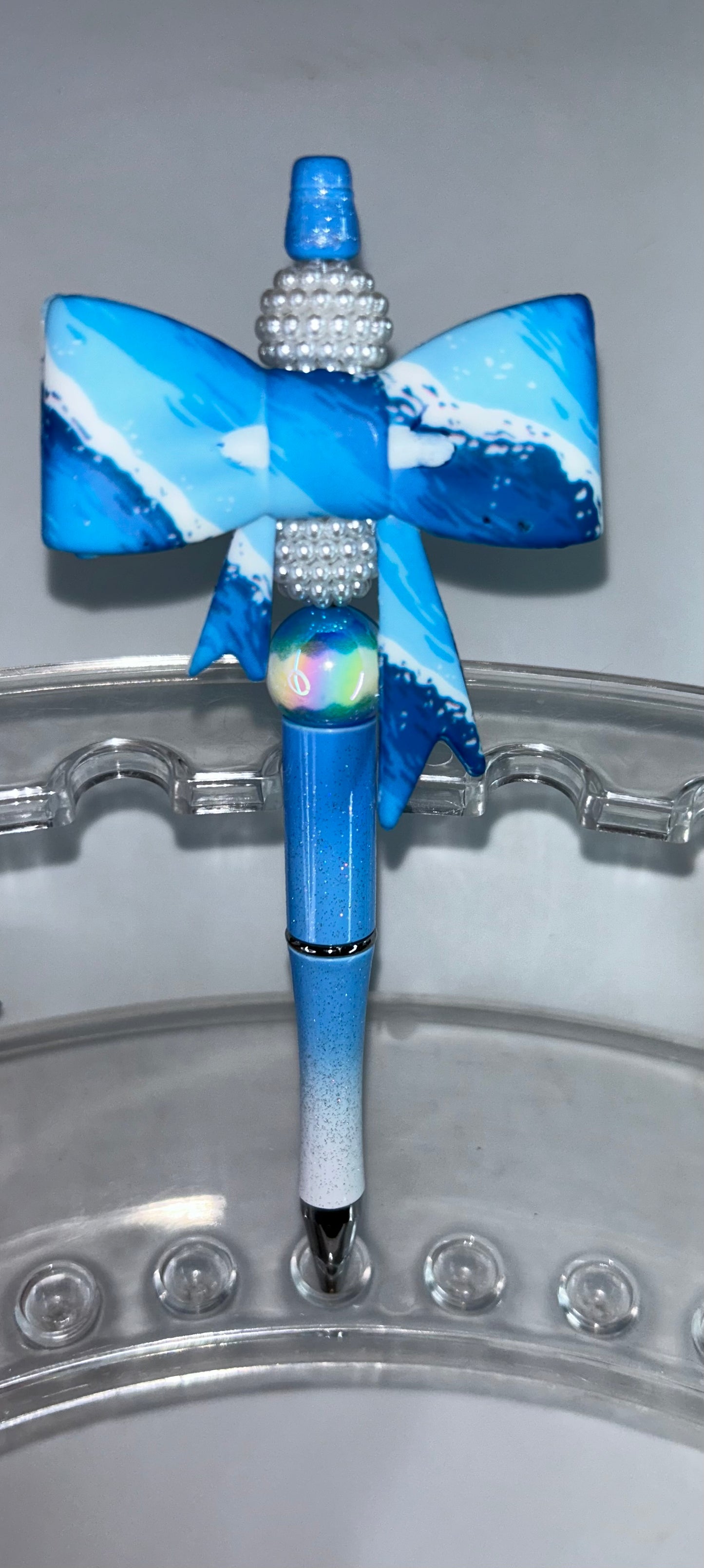 Ocean Color Blue Bow Blue Ombre' Pen
