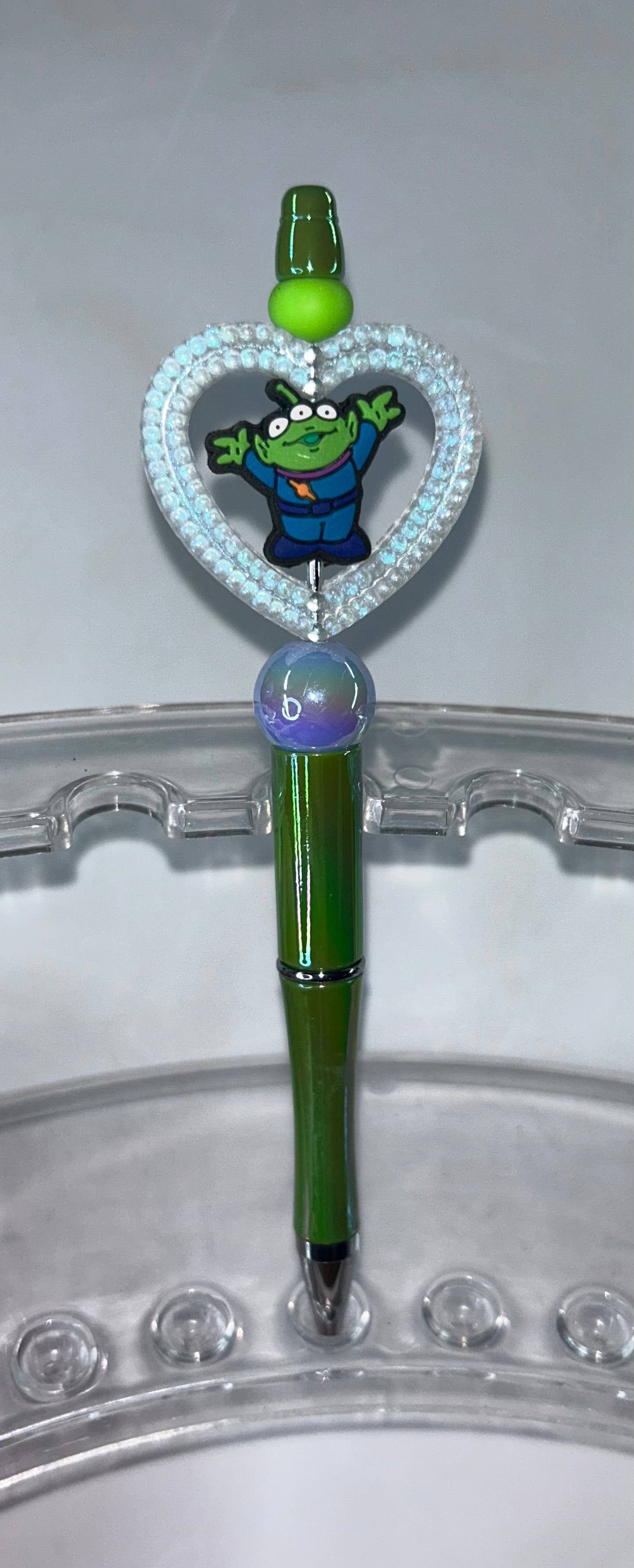 Alien Toy Story Heart Green Pen