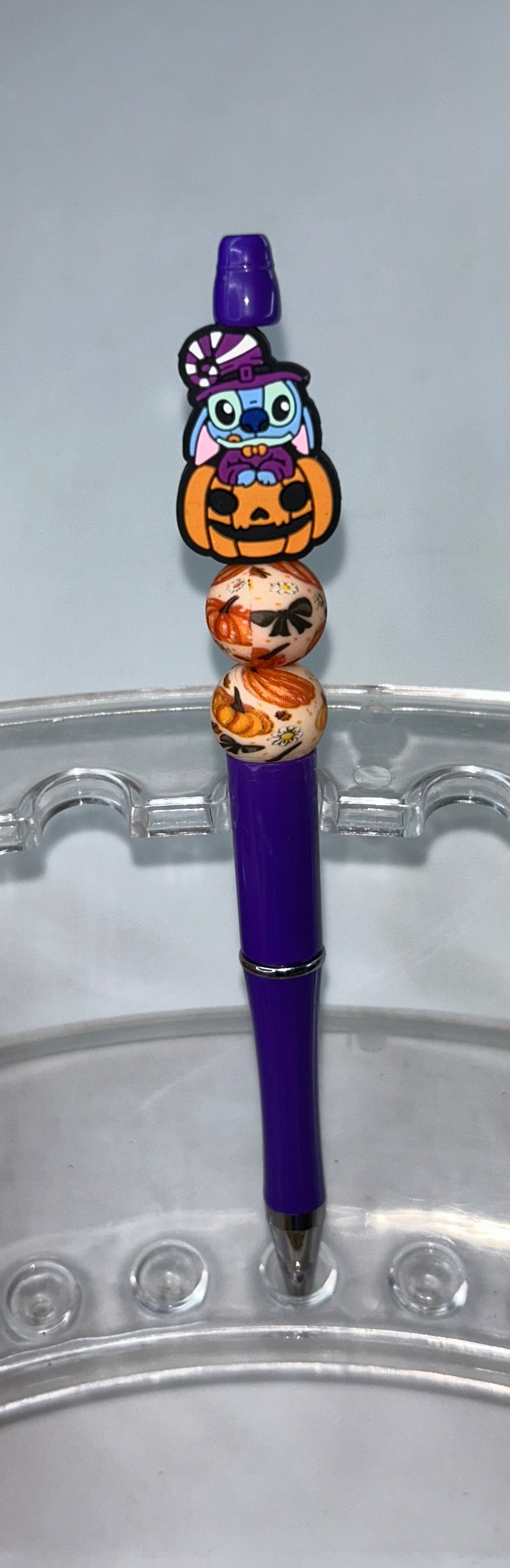 Stitch Pumkin Dark Purple Pen
