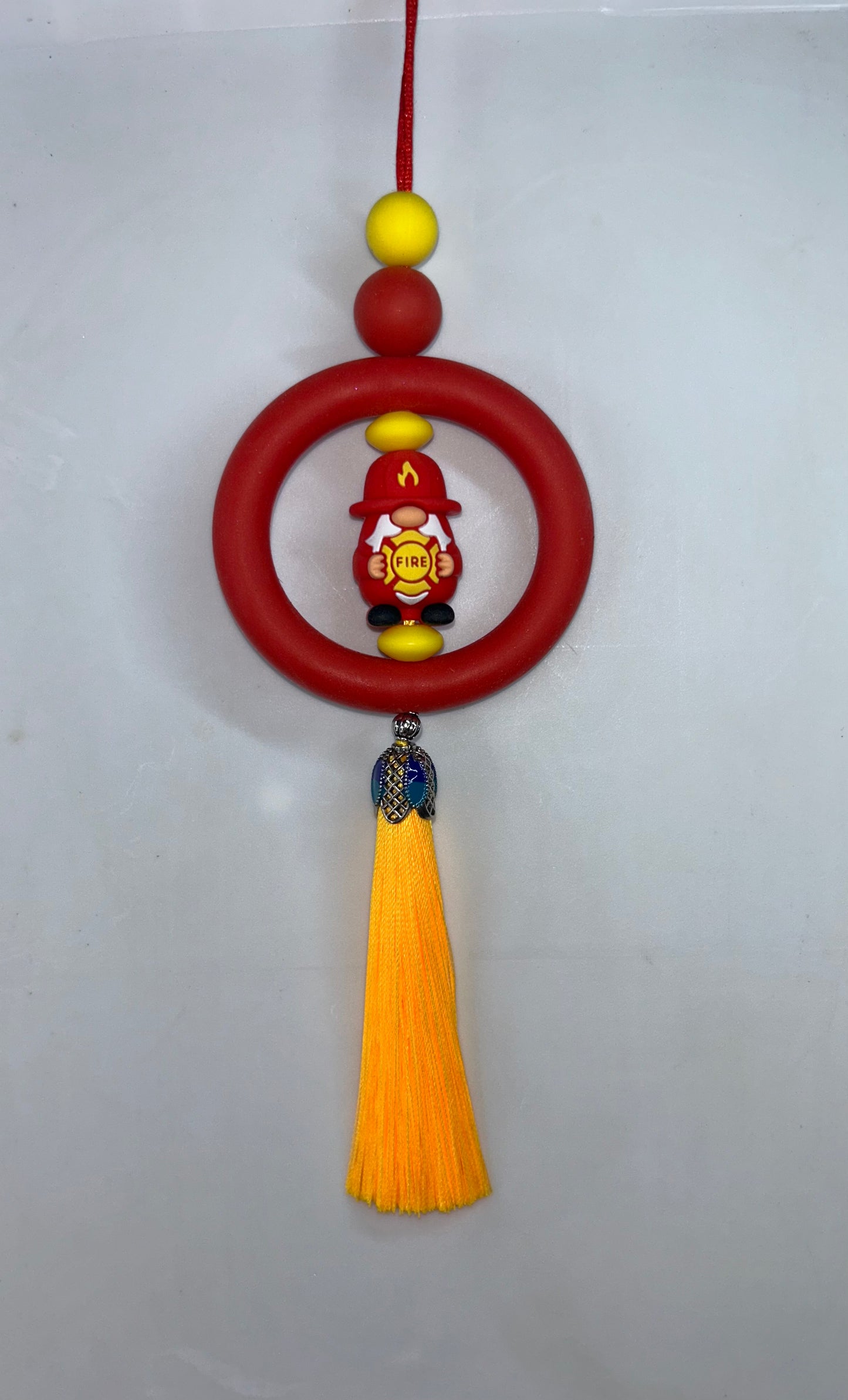 Fire Fighter Gnome Car Charm
