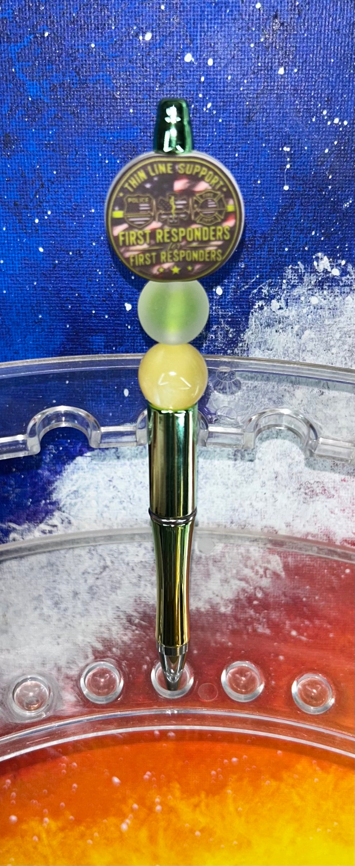 Thin Line Support Shiny Yellow Ombre' Pen