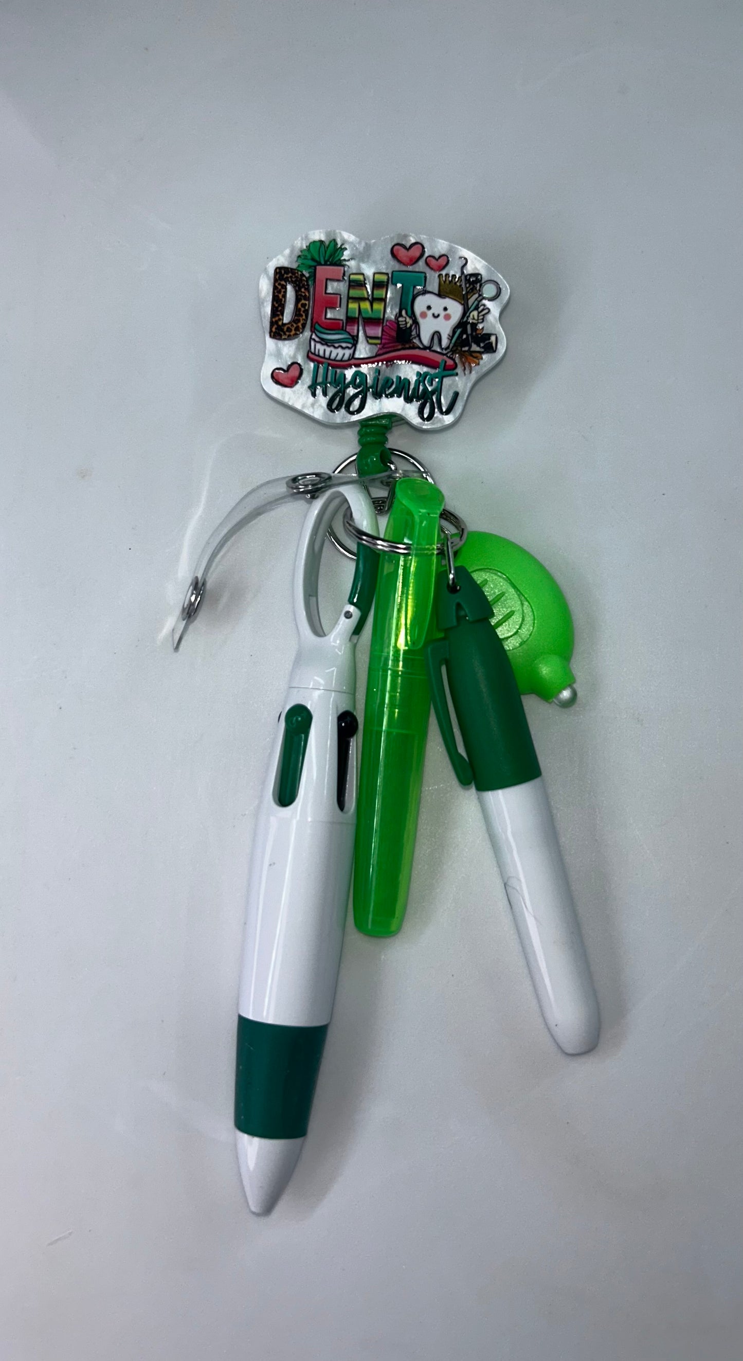 Dental Hygienist Green Badge Reel