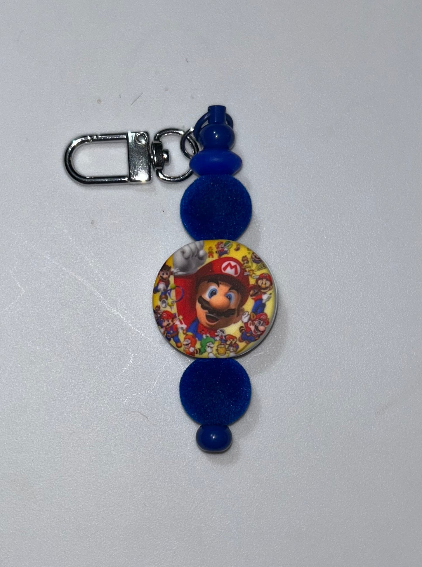Mario Velvet Blue Keychain