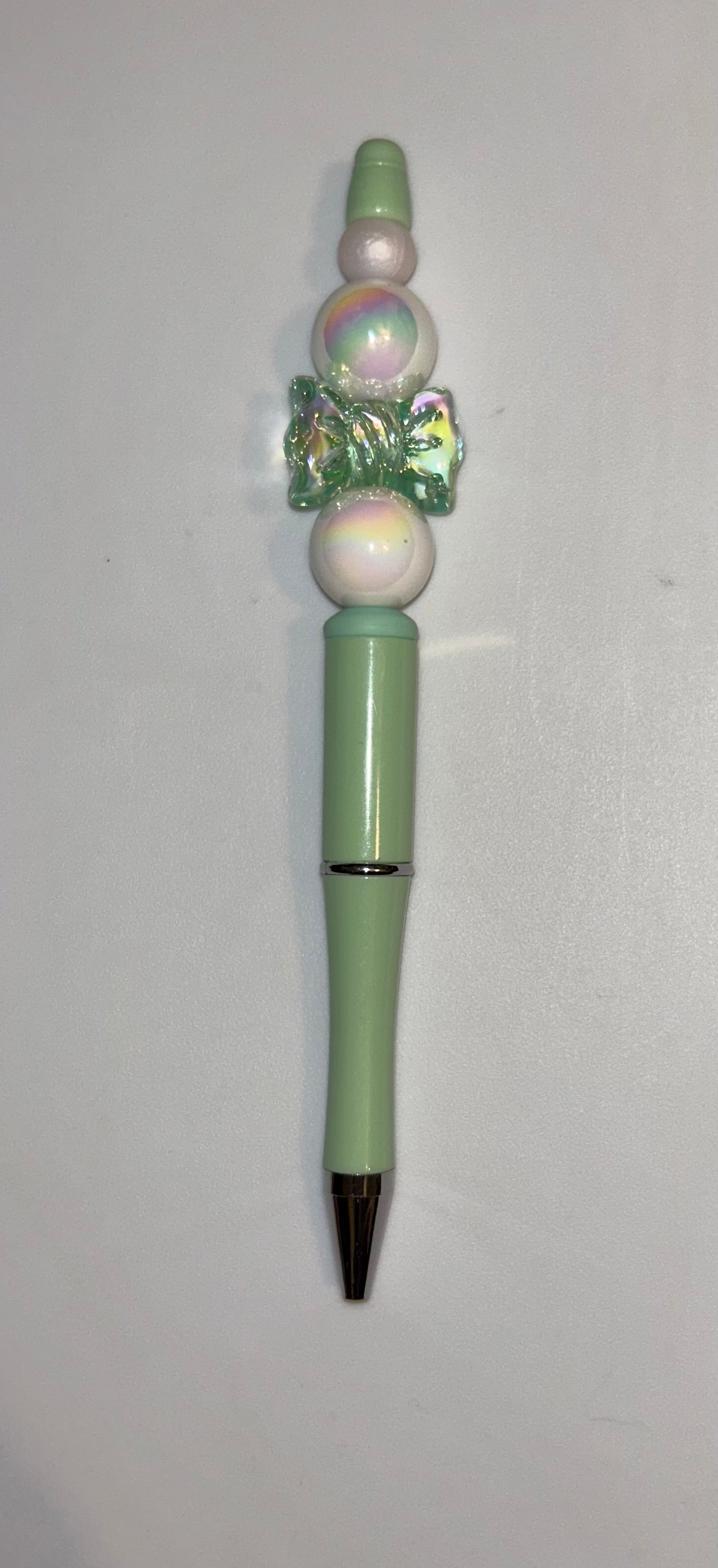 Green Bow Light Green Pen