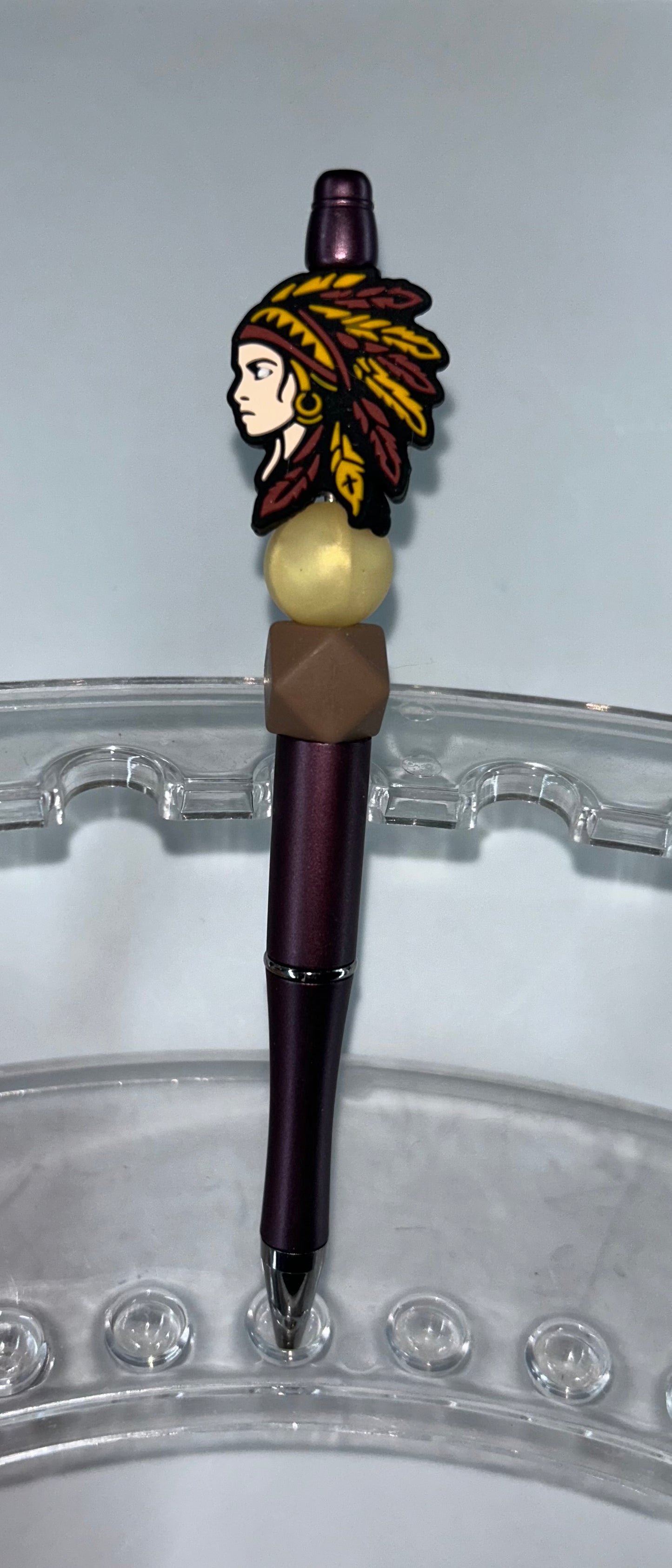 Native Head Plum Pen