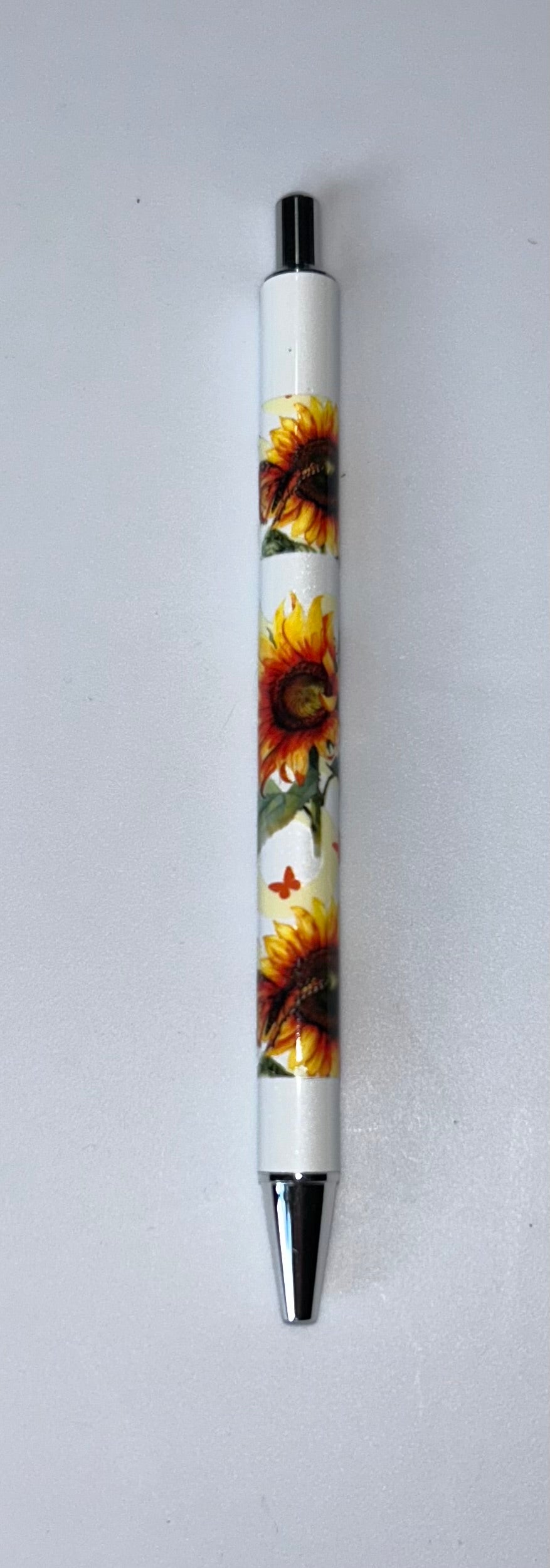 Sunflowers Wrapped White Pen