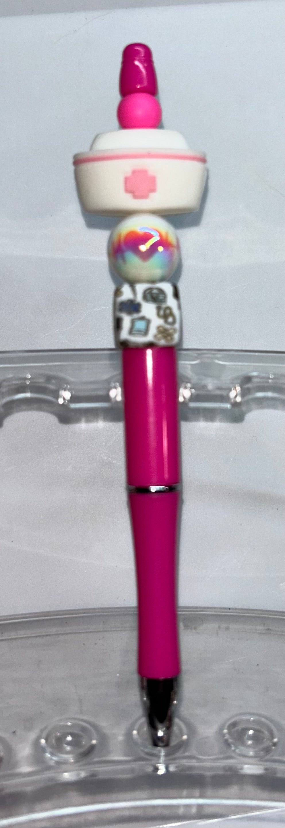 Pink Nurse Hat Pink Pen