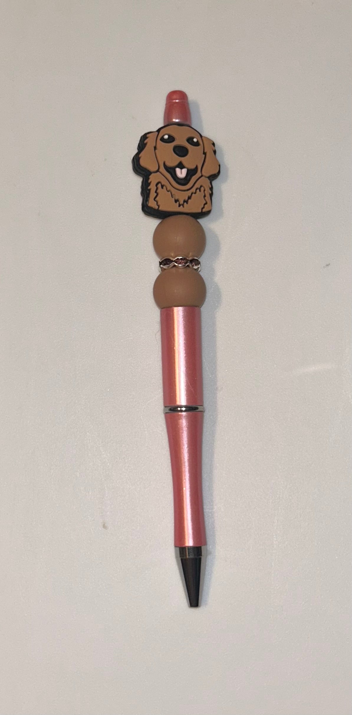 Golden Retriever Pink Pen