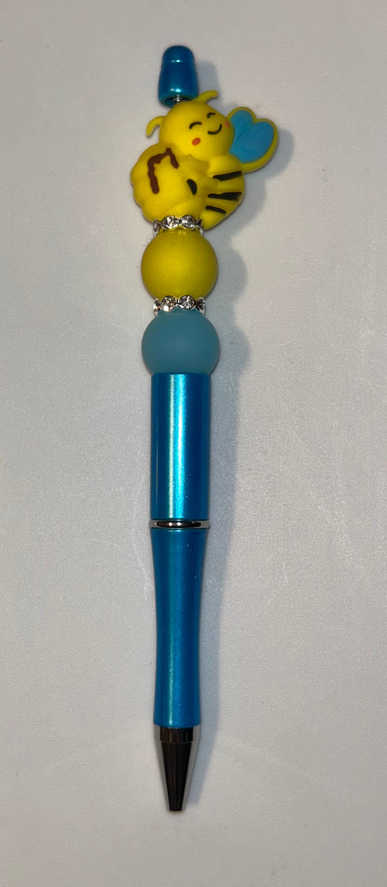 Bee With Honey Pot Blue Pen