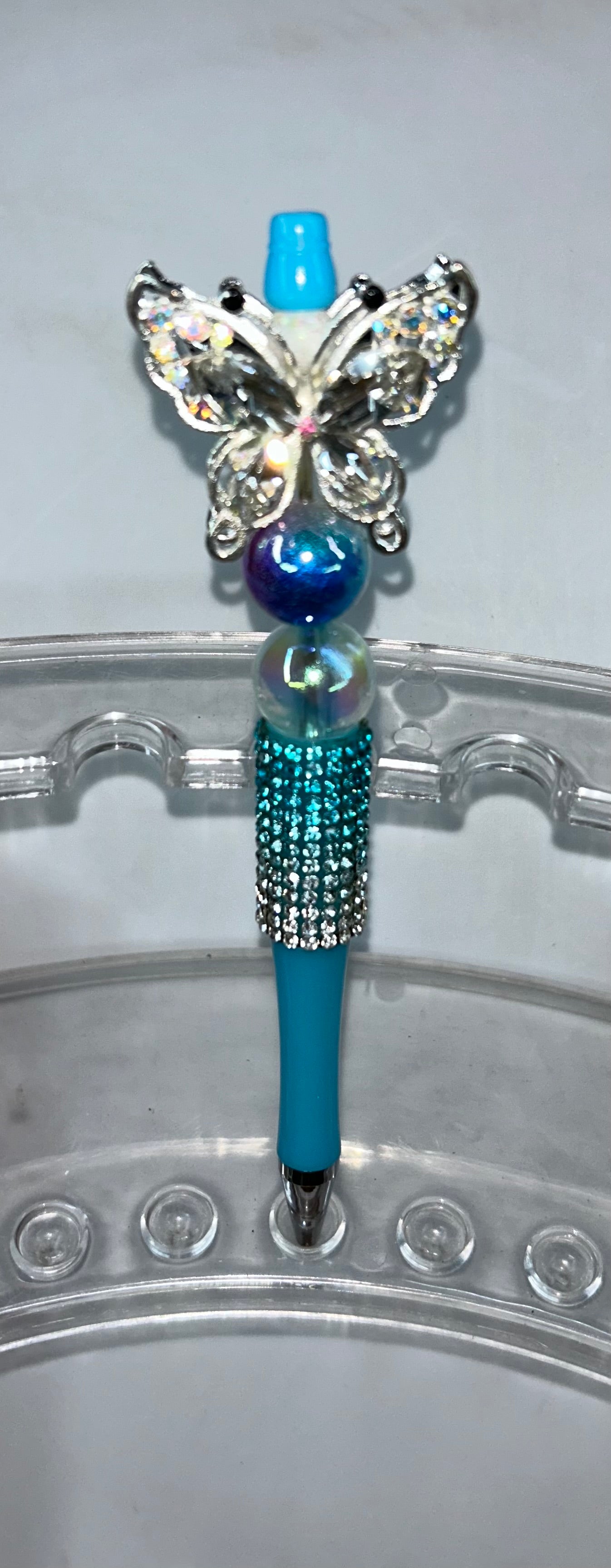 Blue Butterfly Blue Ombre' Bling Pen