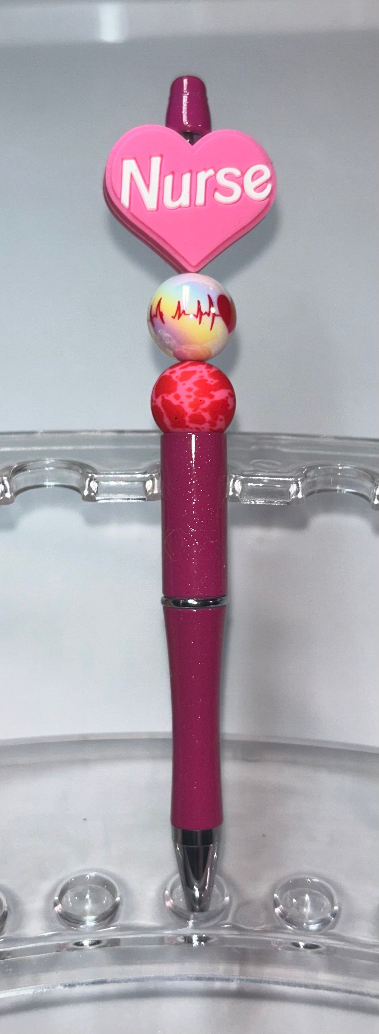 Pink Nurse Heart Pink Pen
