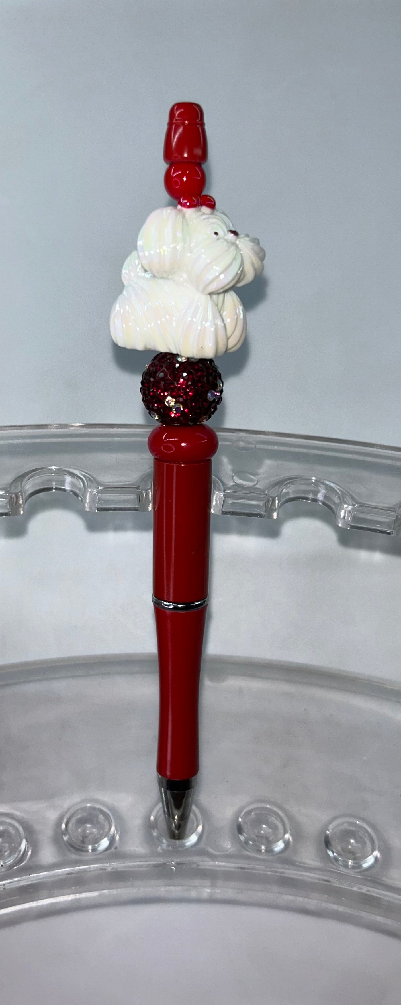 White Maltese Red Pen