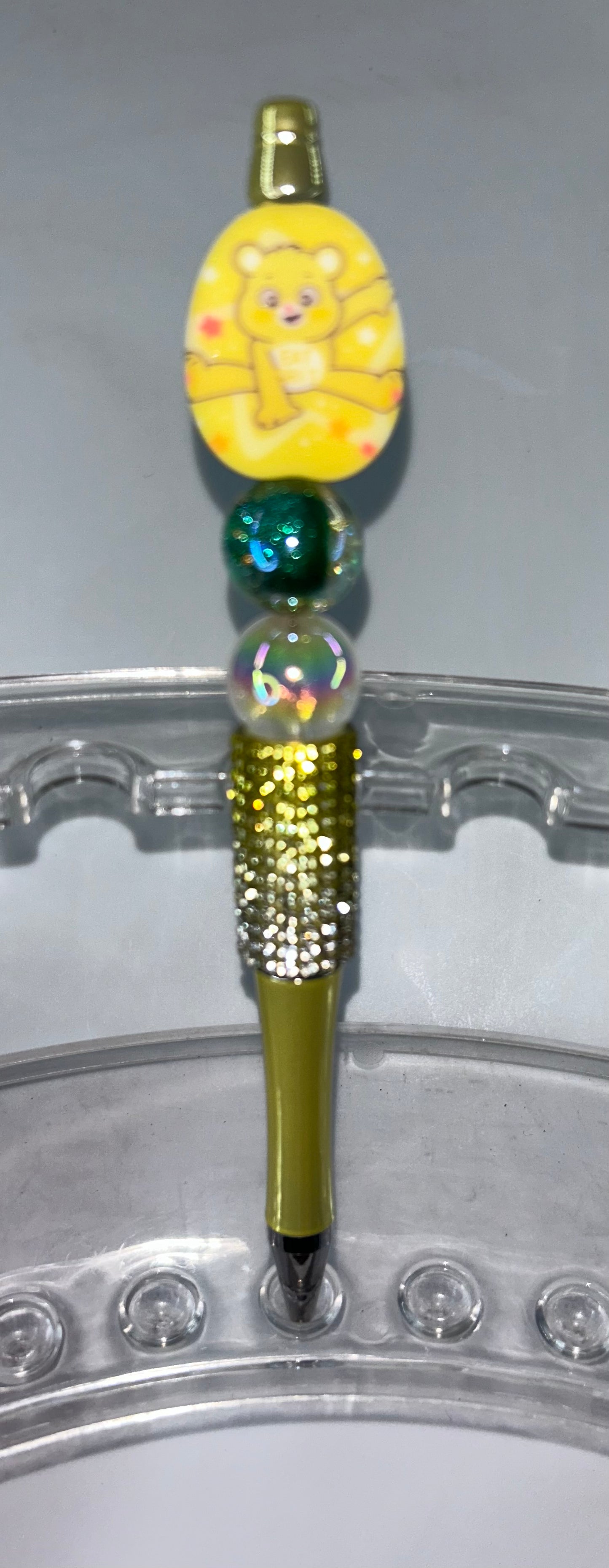 Eat SH!T Yellow Swear Bear Yellow Bling Pen