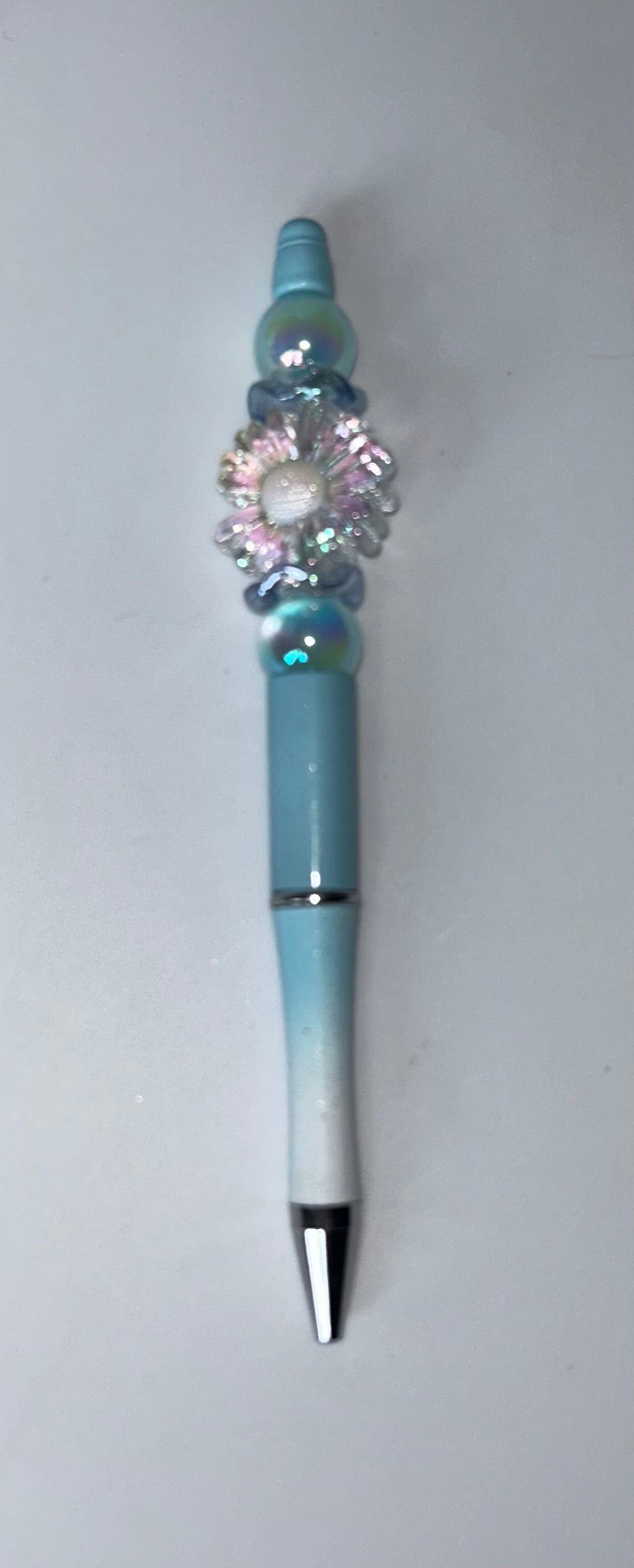 Clear Flower Blue Ombré Pen