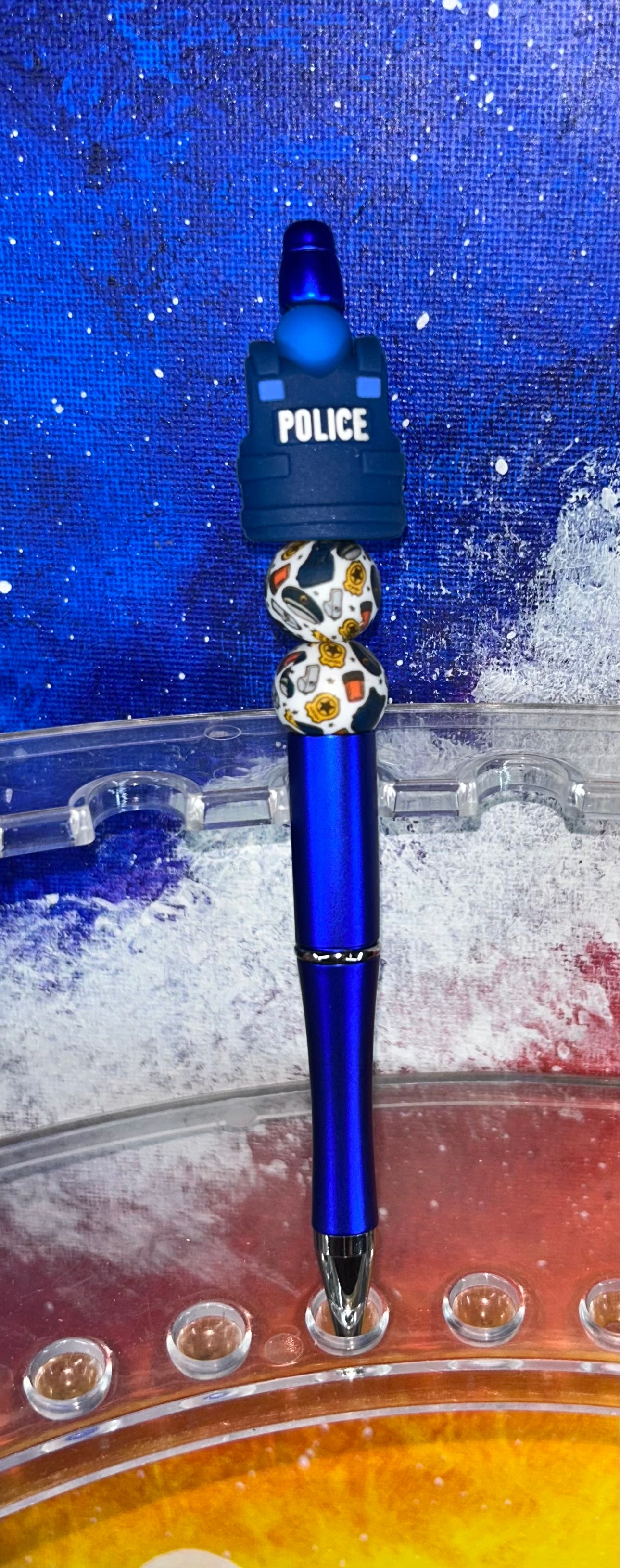 Police Vest Royal Blue Pen