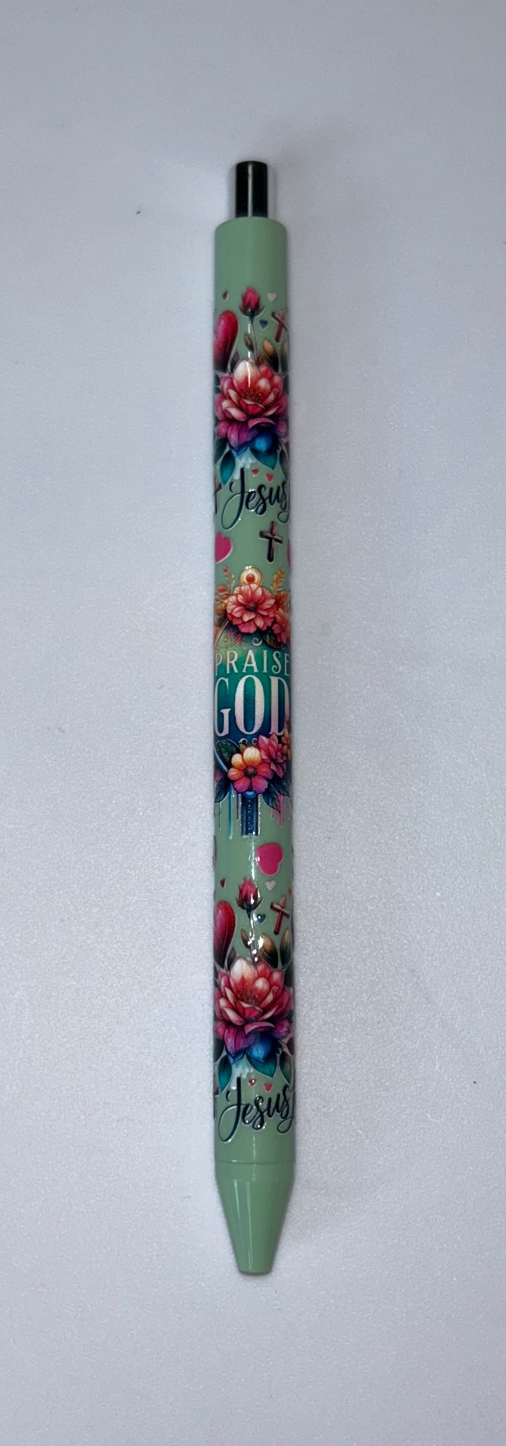 Praise God Wrapped Green Pen