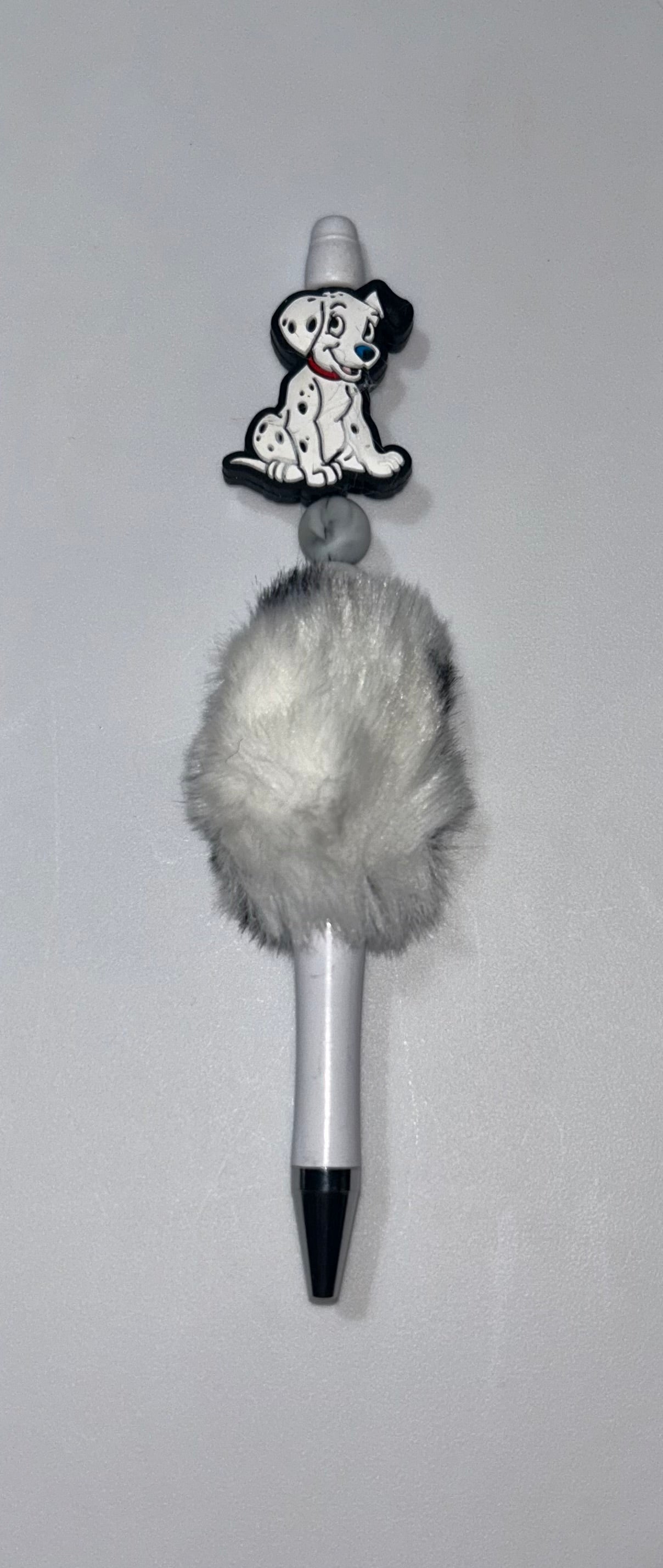 101 Dalmation Black/White Pompom Pen