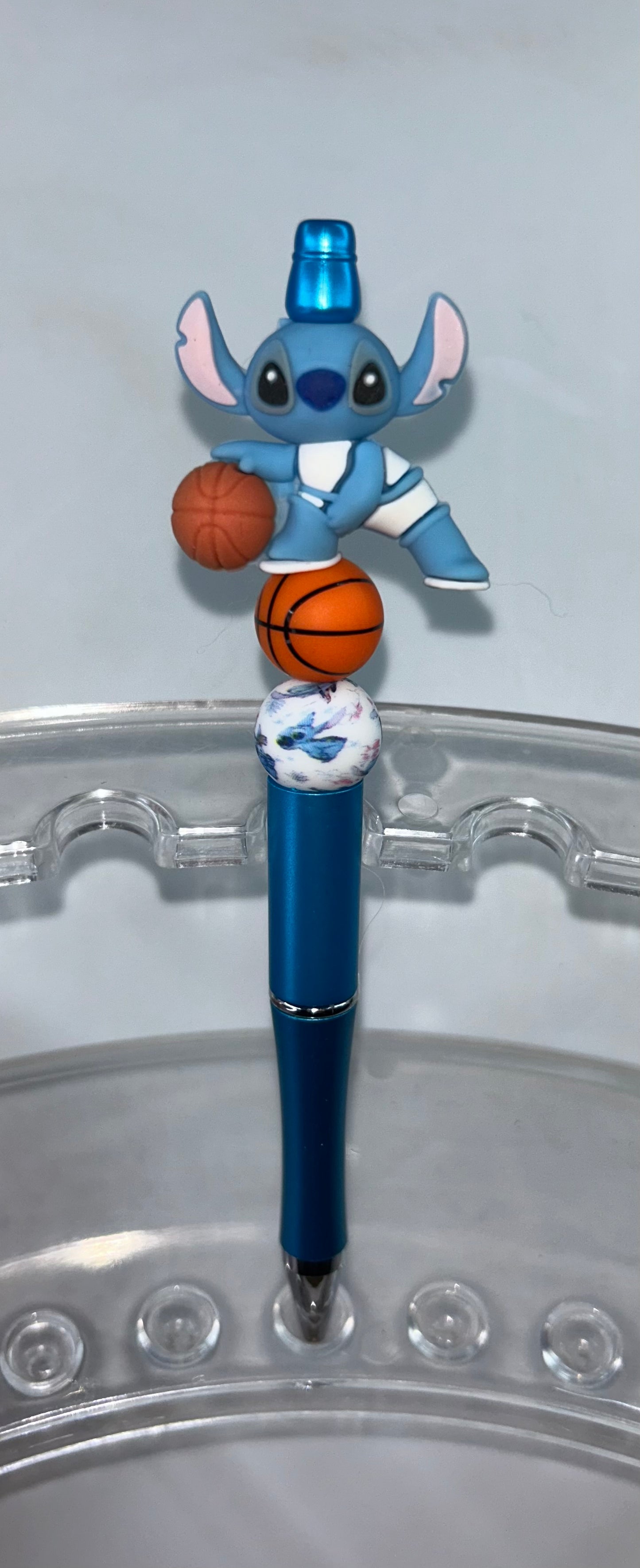 Stitch Basketball Blue Pen
