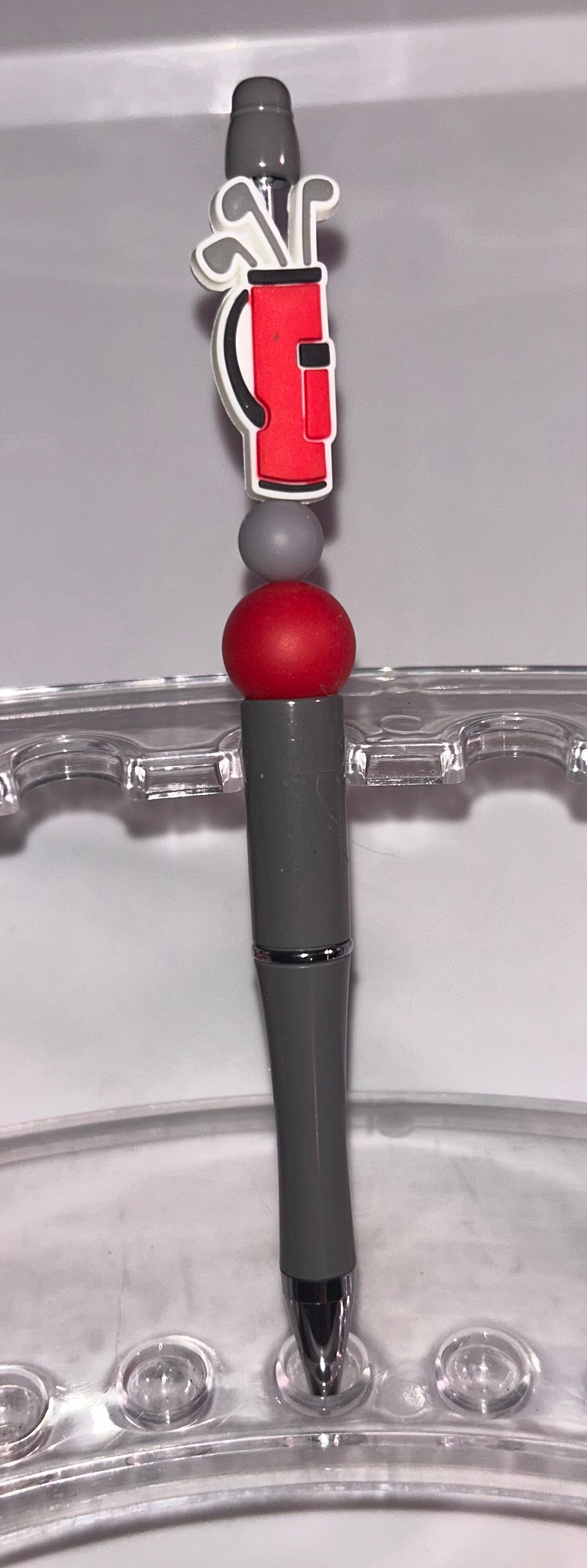 Red Golf Bag Grey Pen
