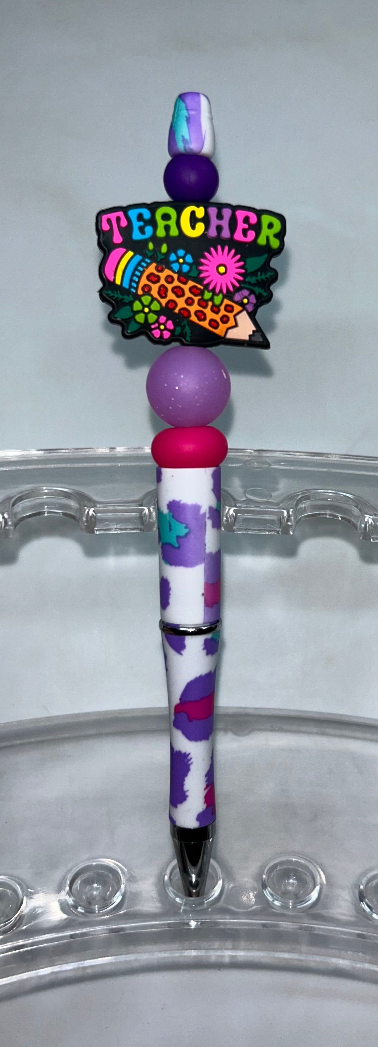 Teacher Purple Splatter Pen