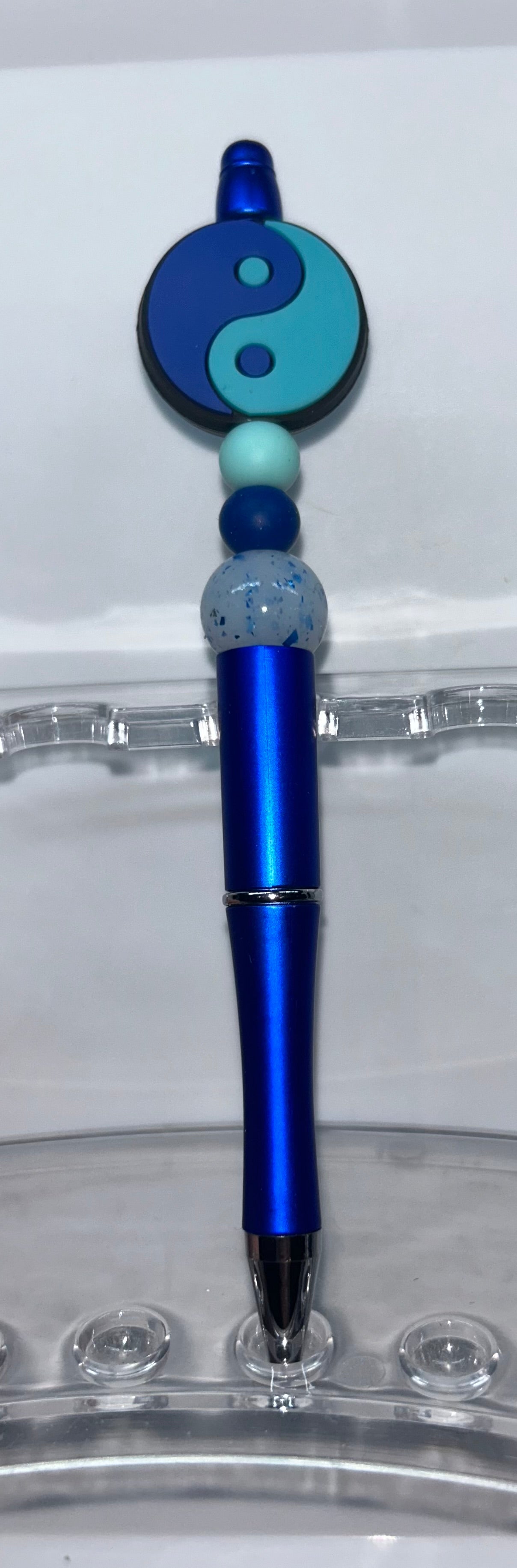 Blue Ying Yang Blue Pen
