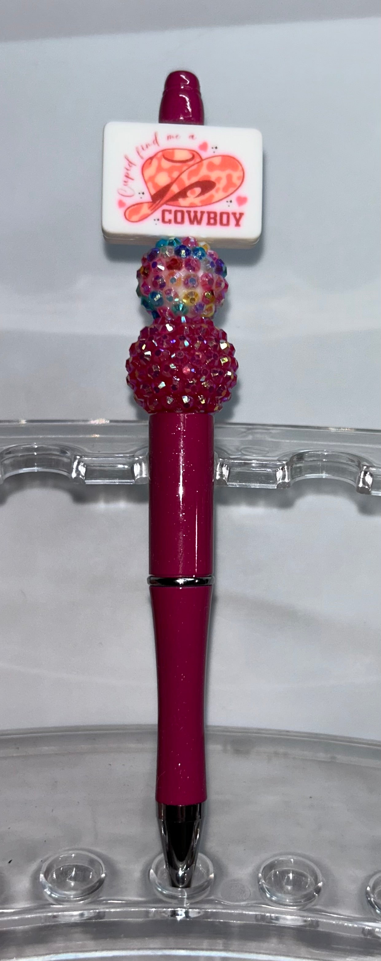 Cupid Find Me A Cowboy Pinnk Pen