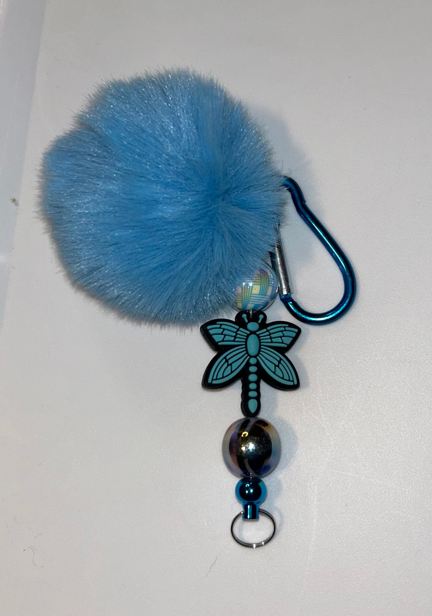Blue Dragonfly Keychain