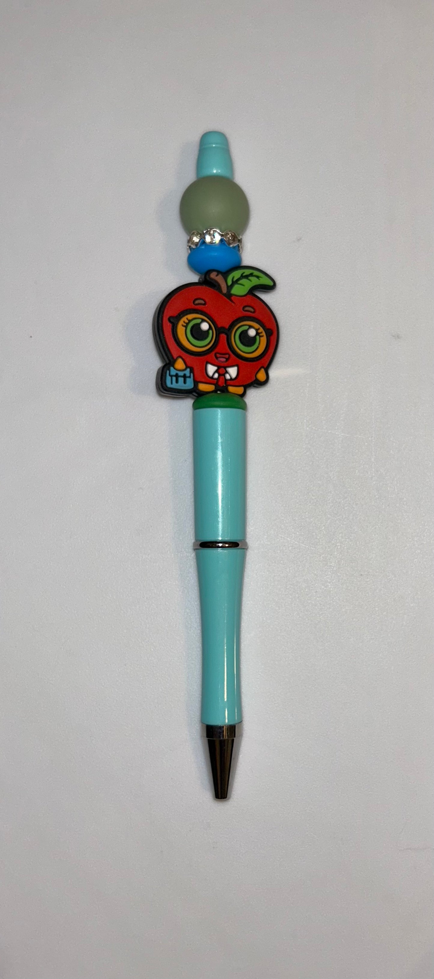 Teacher Apple Teal Pen