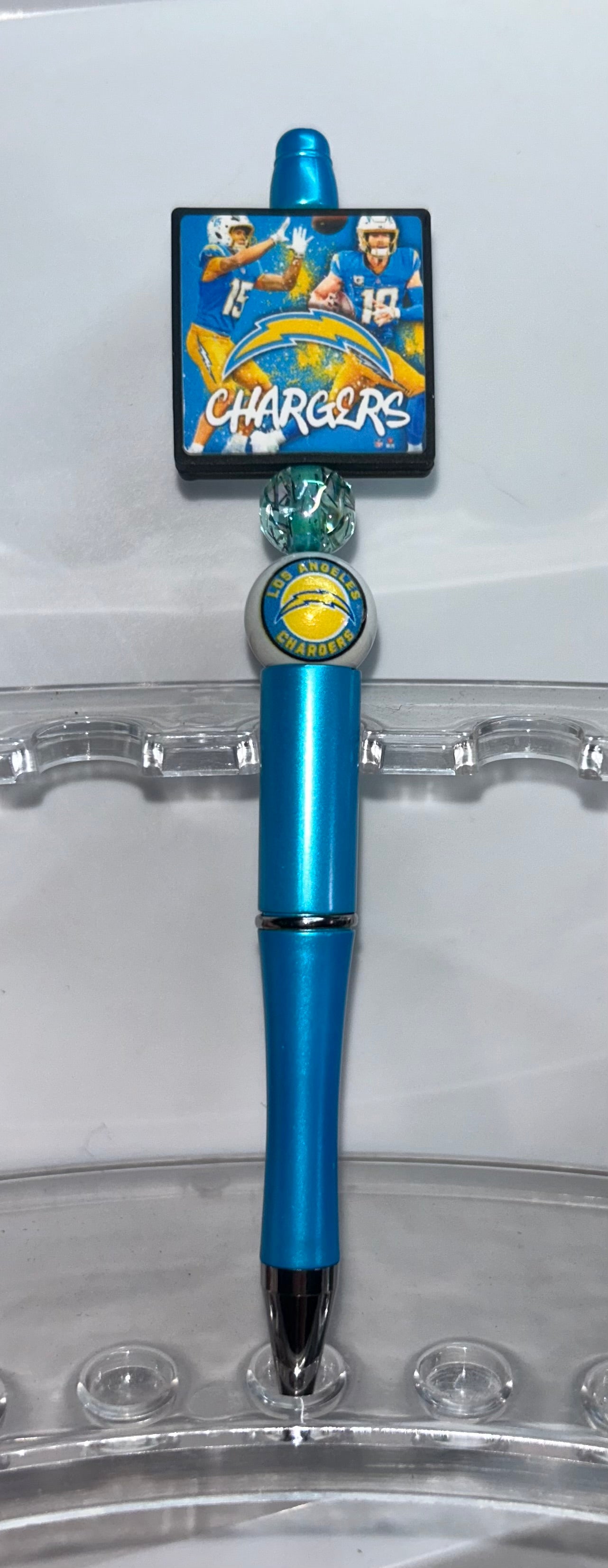 Chargers Square Blue Pen