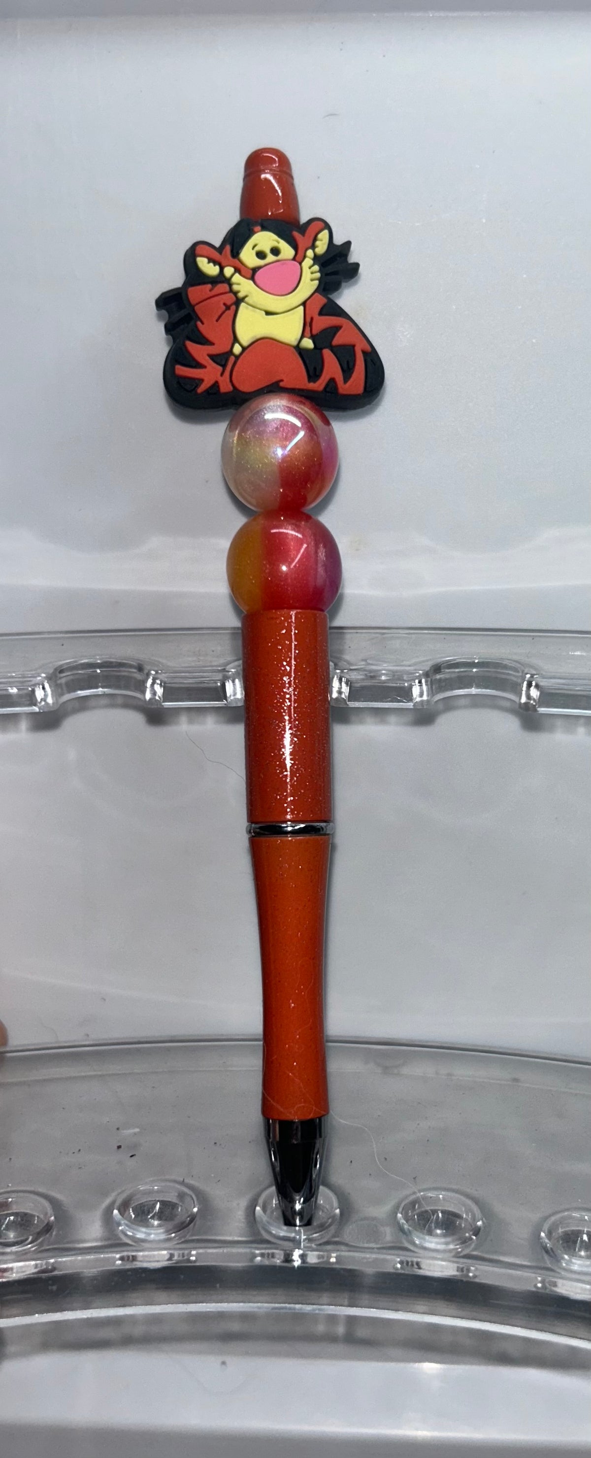 Tigger Orange Glitter Pen