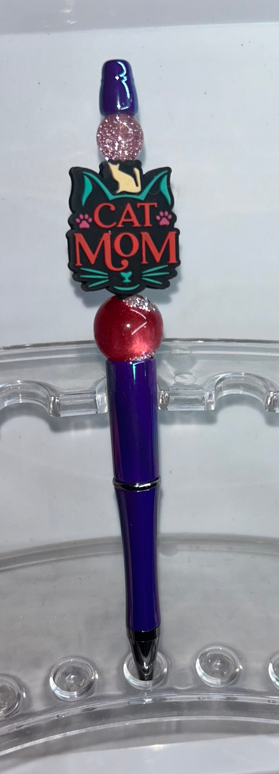 Cat Mom Purple Pen