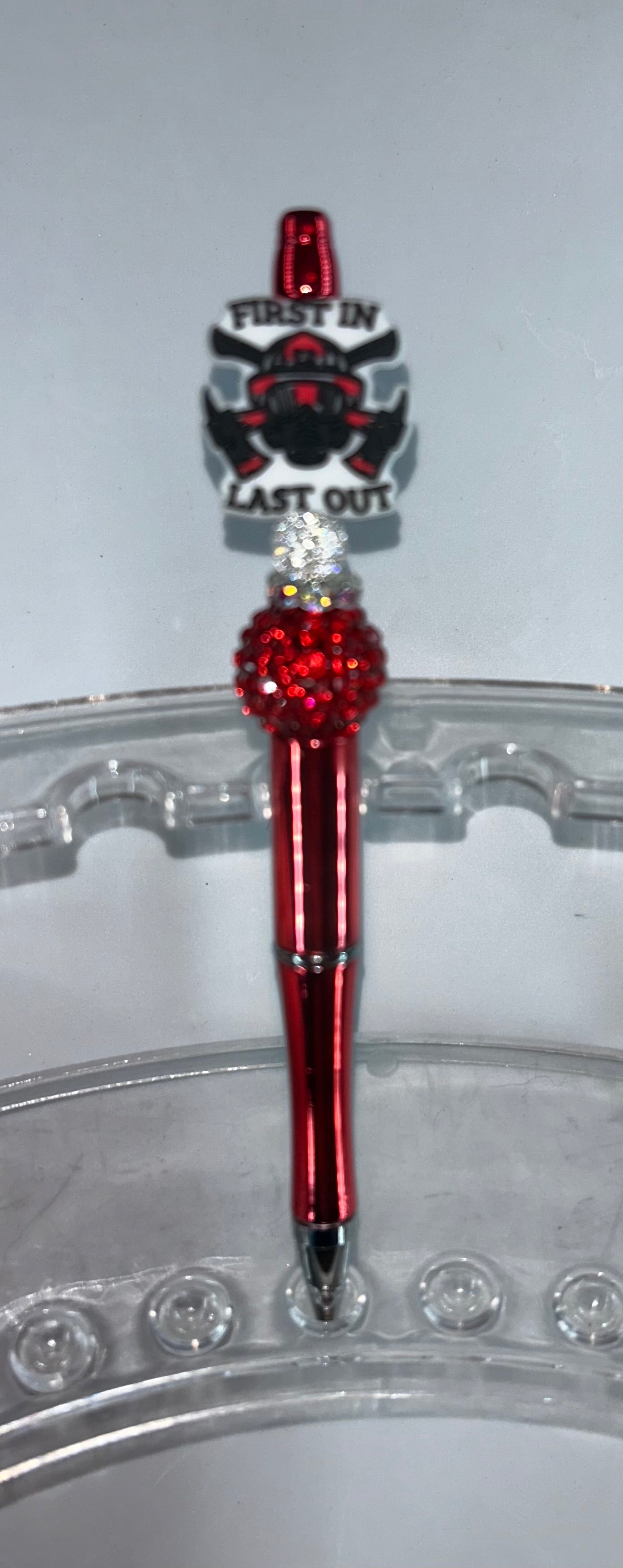 Fire In Last Out Shiny Red Pen