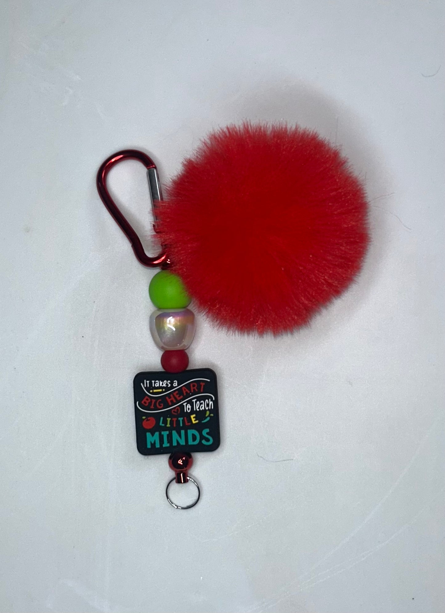 It Takes A Big Heart To Teach Little Minds Red Key Chain