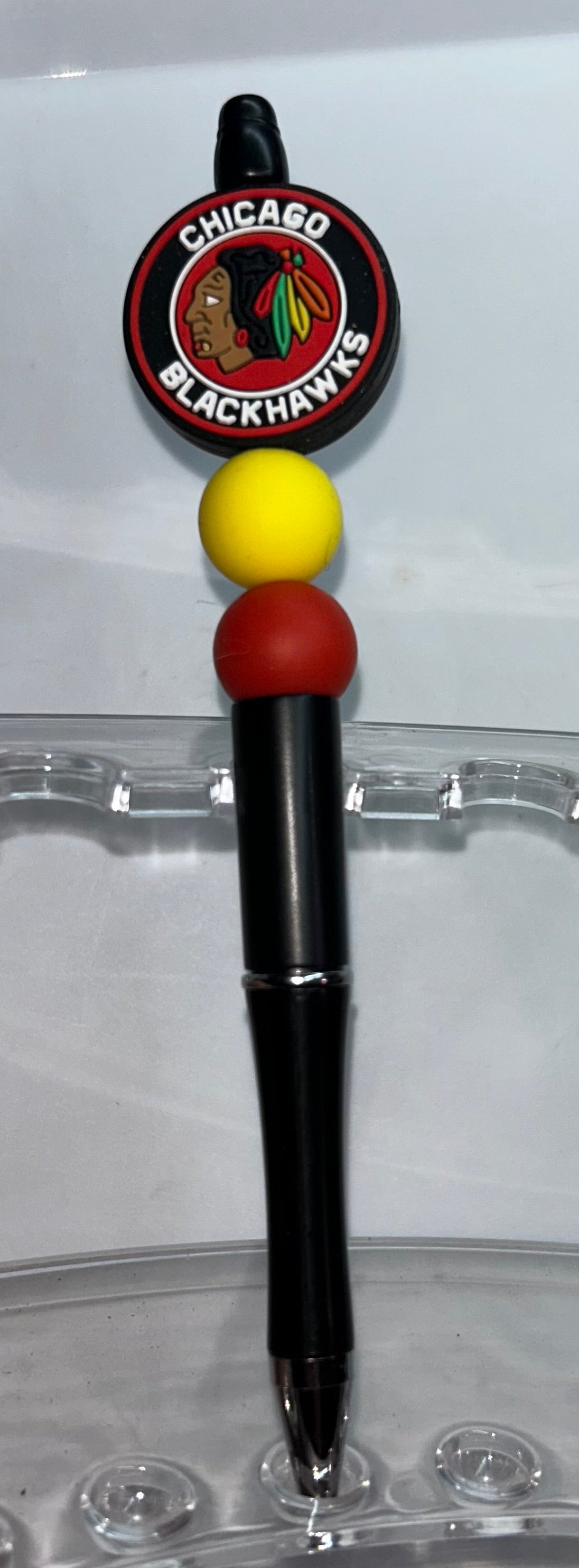 Chicago Blackhawks Round Black Pen