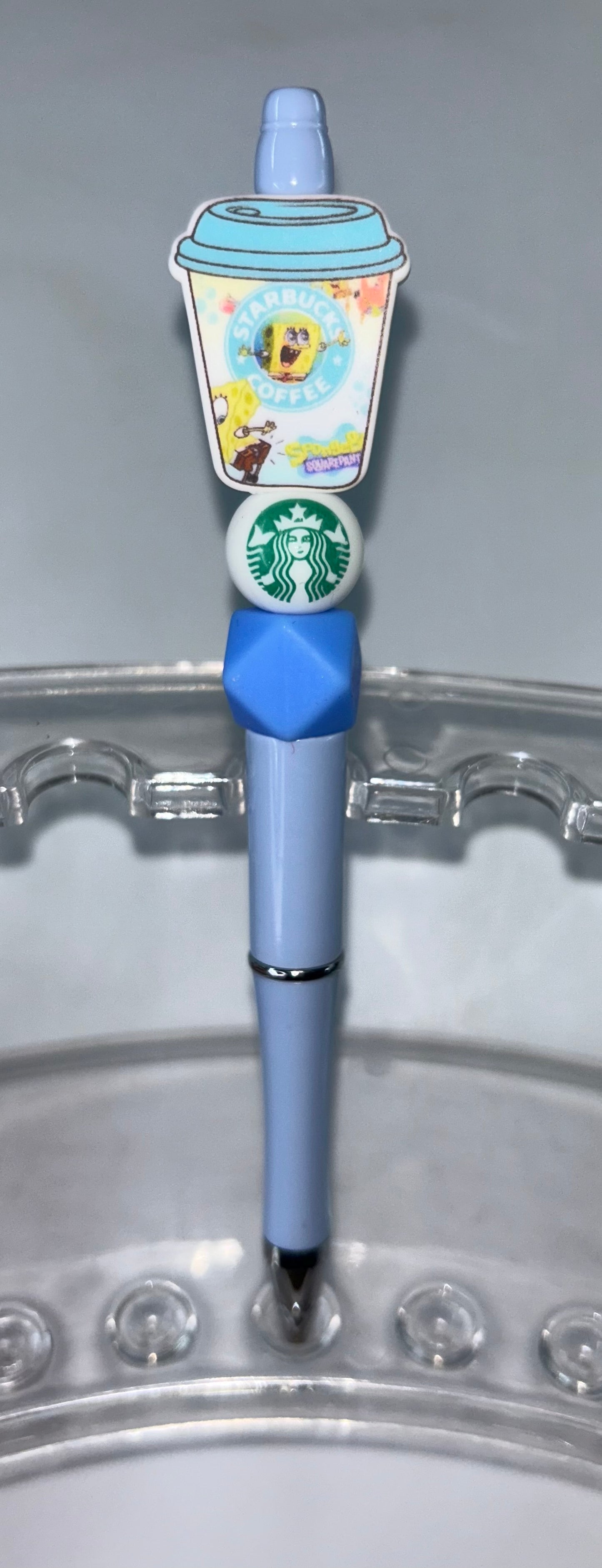 Sponge Bob Star Bucks Light Blue Pen