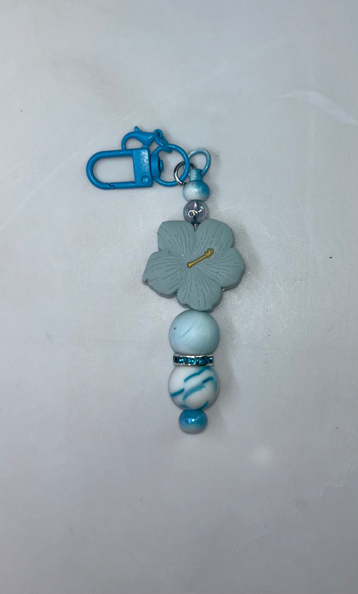 Blue Flower Key Chain