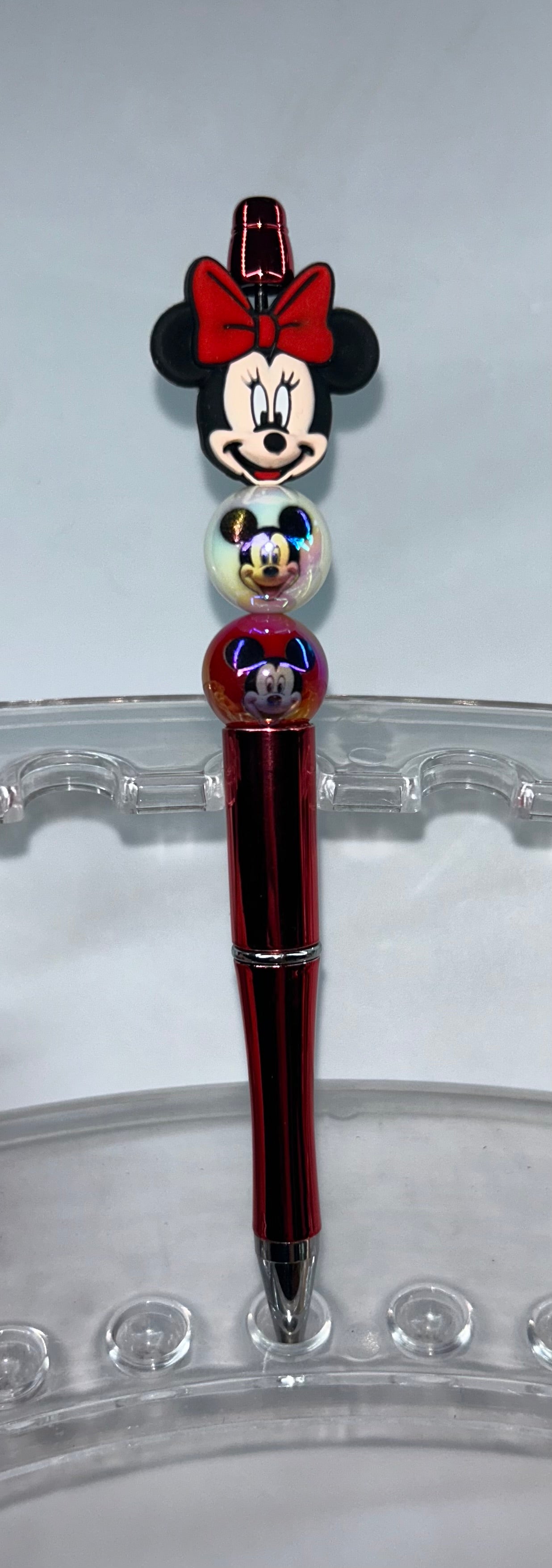 Minnie Head Shiny Red Pen