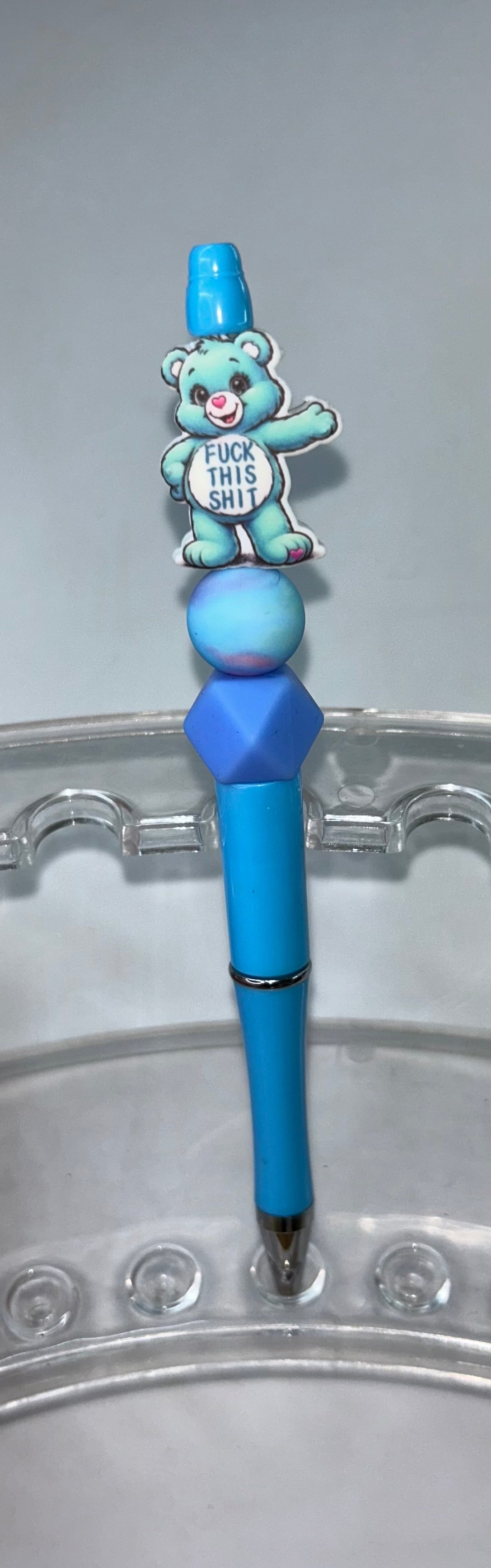 F!@# This Sh!t Swear Bear Blue Pen
