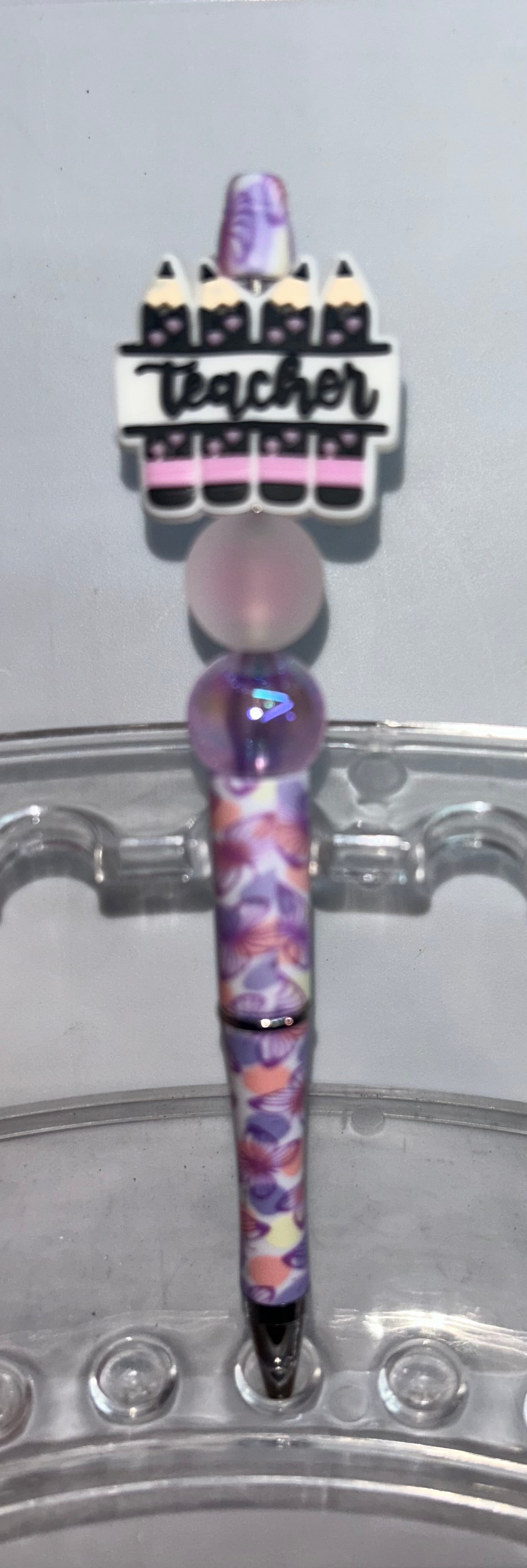 Teacher Purple Butterfly Pen