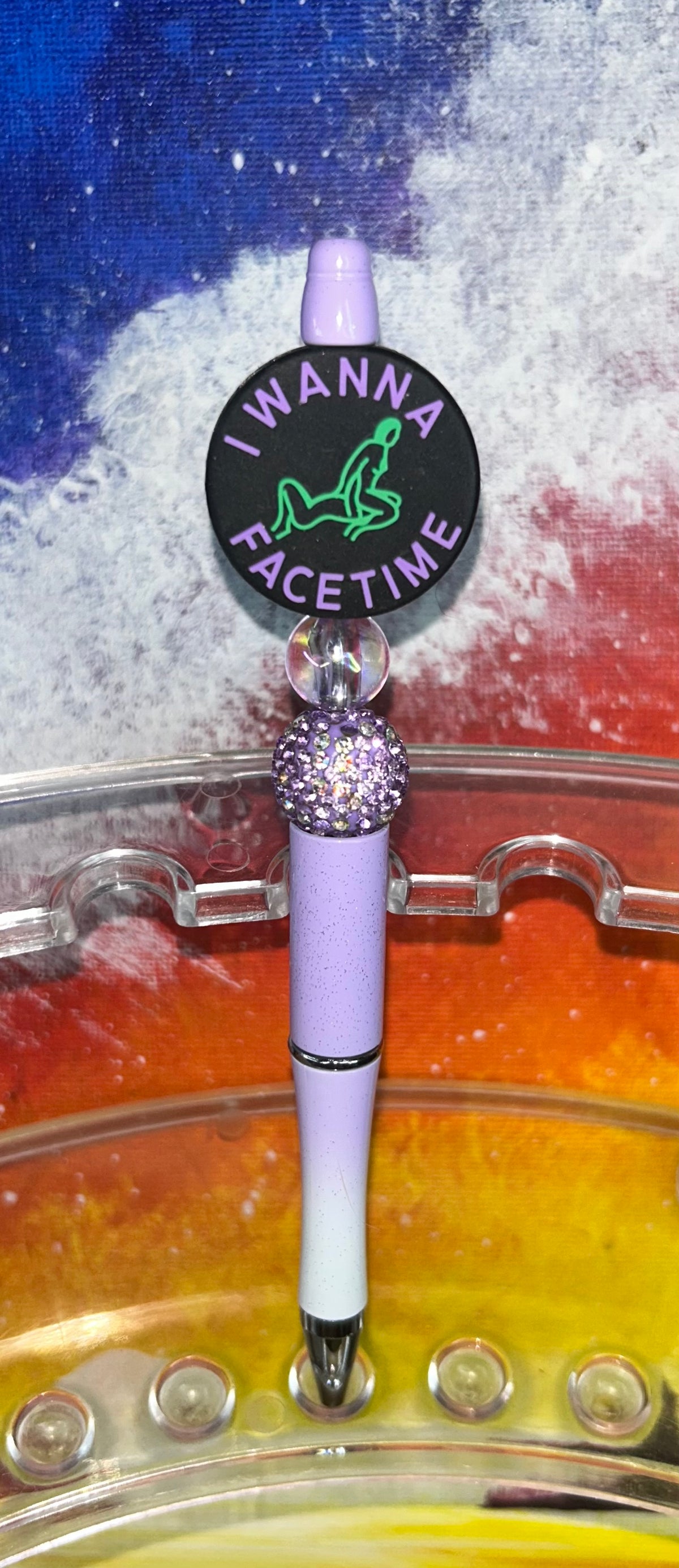 I Wanna FaceTime Purple Ombre' Pen