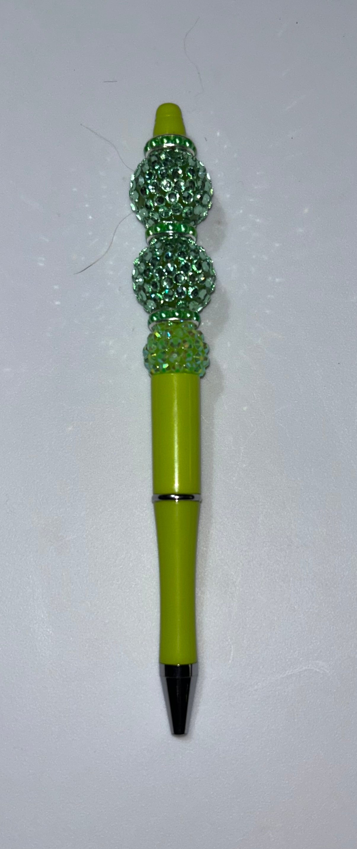 Vibrant Green Beaded Pen
