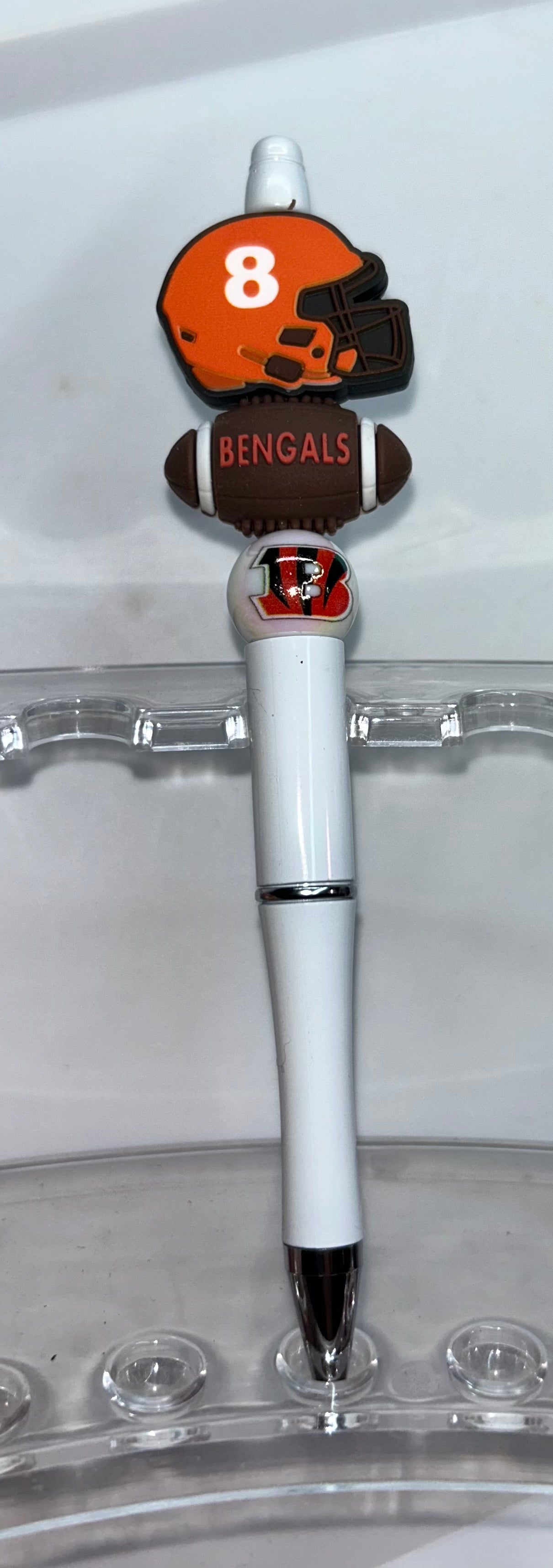 Bengals Helmet White Pen