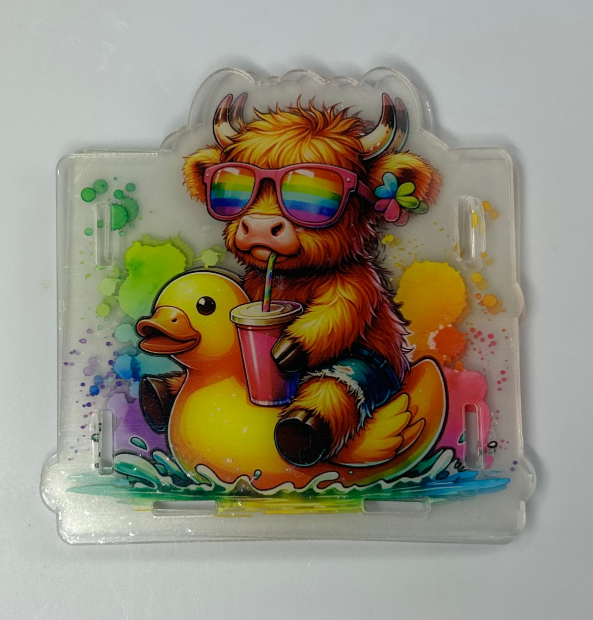 Highland Cow on Float Pen Holder