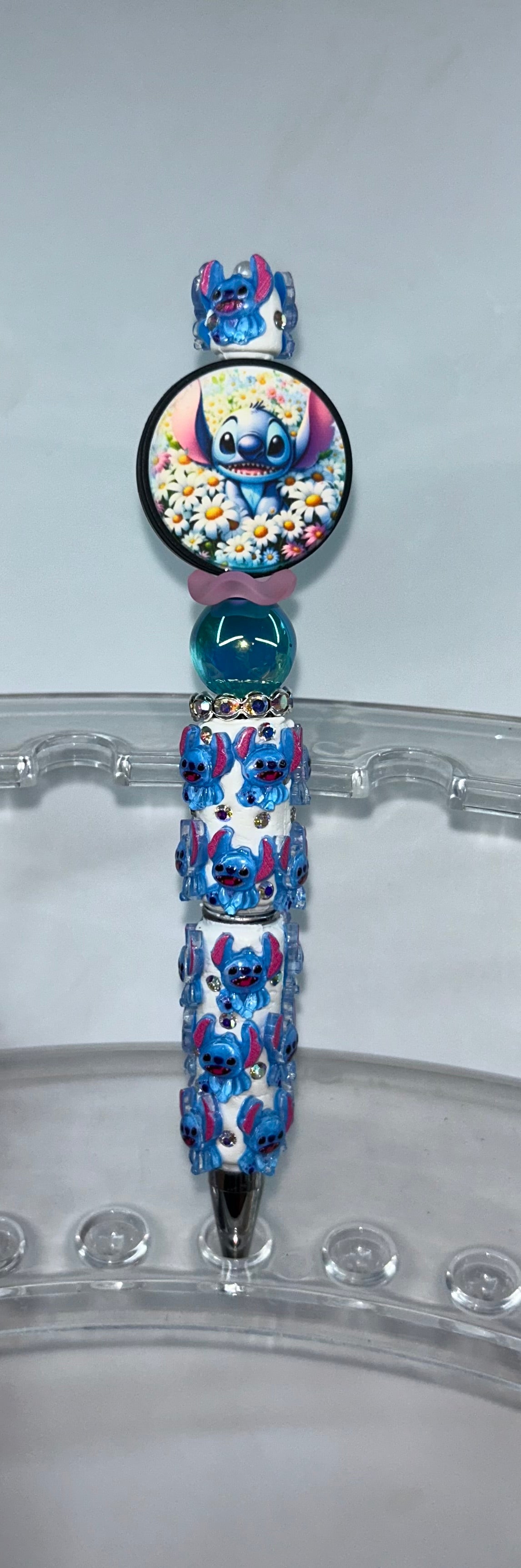 Stitch Flowers Blue Stitch Pen