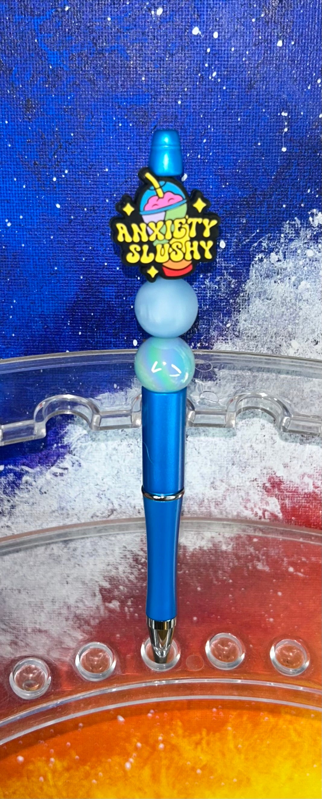 Anxiety Slushy Blue Pen