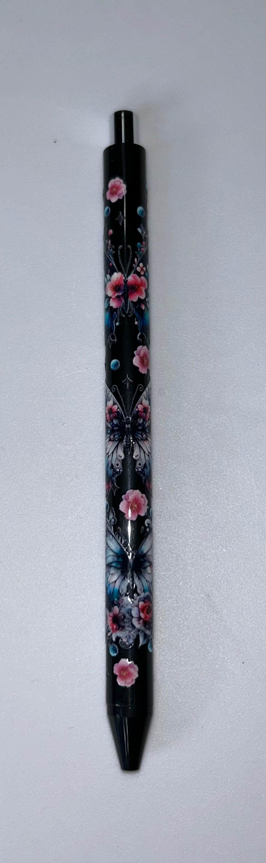 Butterflies Wrapped Black Pen
